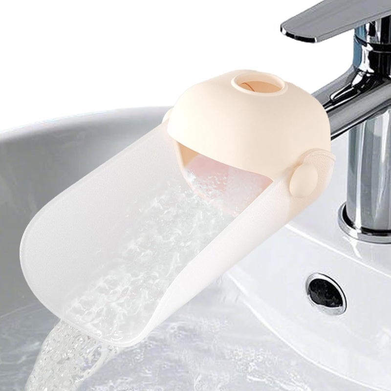 KOMIDK Faucet Extender for Bathroom Sink Faucet Extender for Toddlers Bathroom Sink Kitchen Bathtub (Apricot) - Image 1